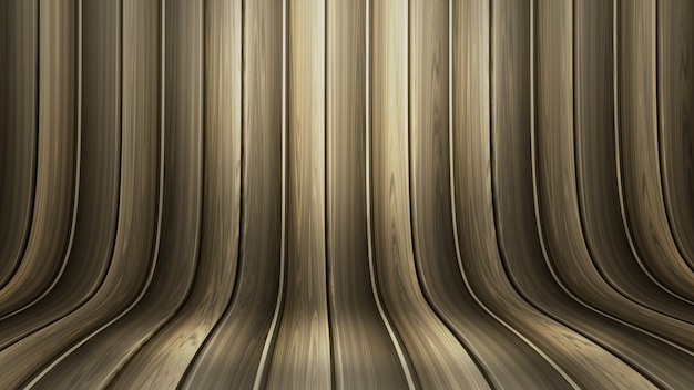 無料の写真 3d曲線の木製のディスプレイの背景