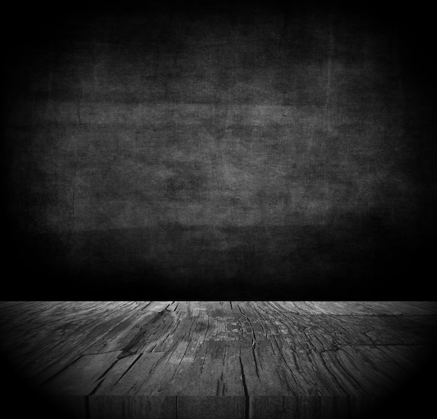 Free Photo | 3d grunge background with dark wooden table