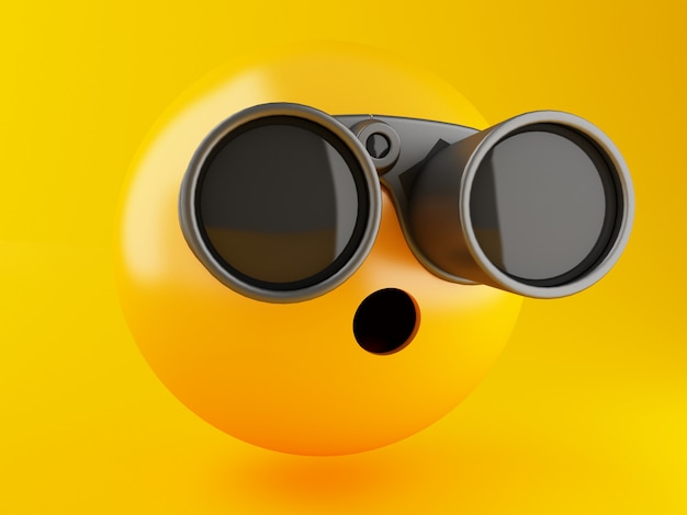 Download Free 3d Illustration Emoji Icons With Binoculars On Yellow Background Use our free logo maker to create a logo and build your brand. Put your logo on business cards, promotional products, or your website for brand visibility.