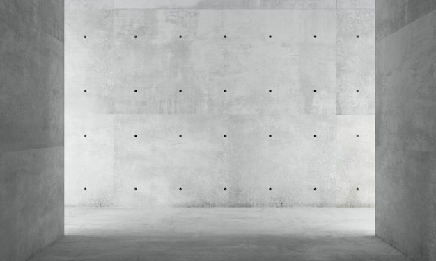 3dイラスト 灰色のコンクリートの壁 プレミアム写真
