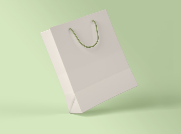 Download 3d illustration. mockup of paper shopping bag. | Premium Photo