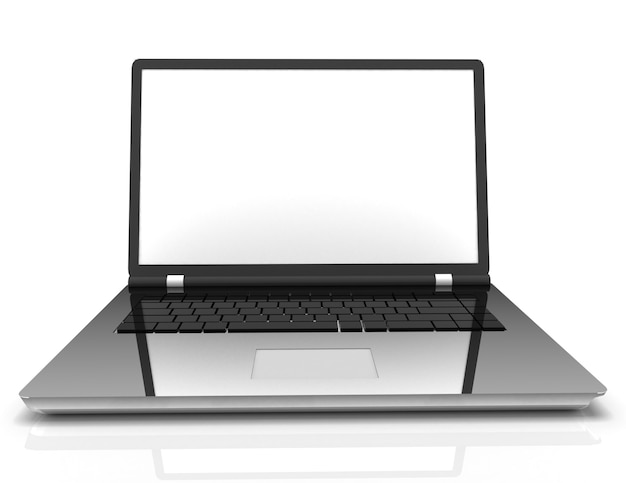 Premium Photo | 3d isolated modern laptop