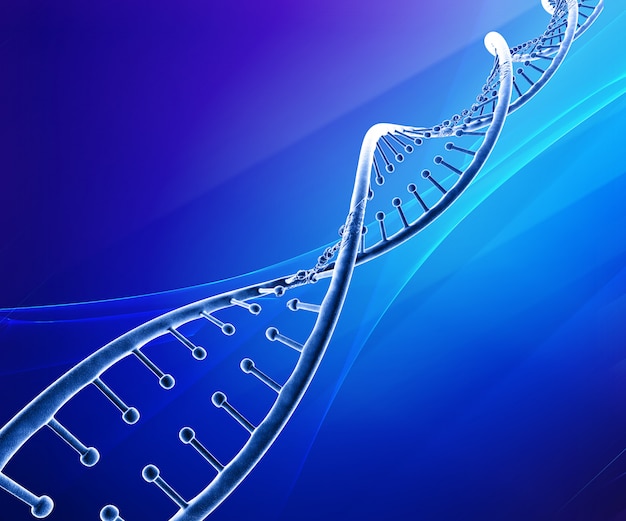 3d medical background with dna strand Free Photo