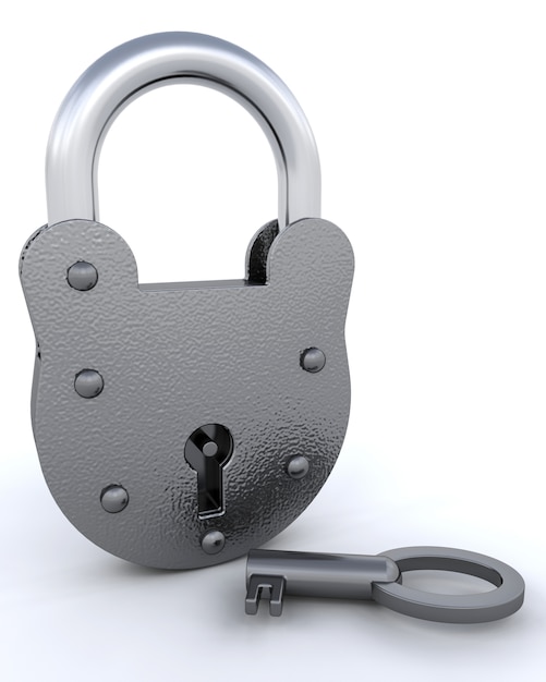 3d padlock Free Photo