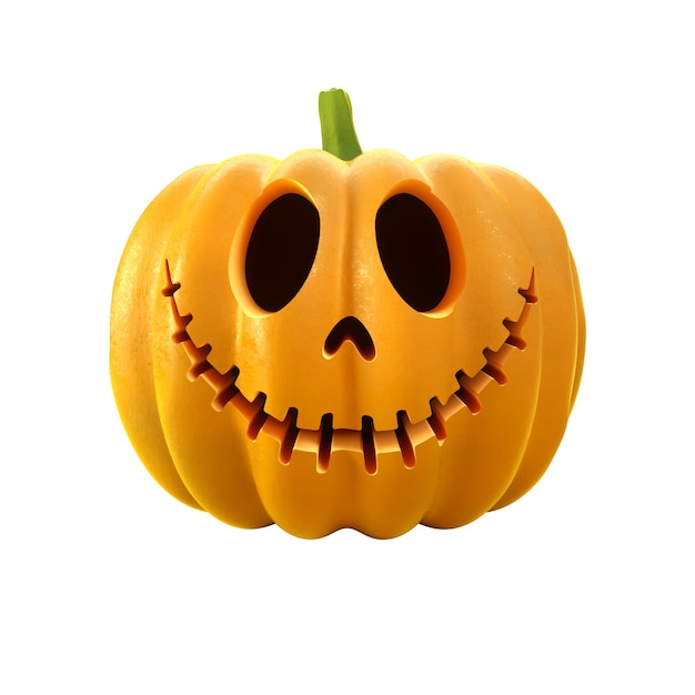 Download Premium Photo 3d Render Of Jack O Lantern Pumpkin Halloween Holiday Scary Illustration Isolated On White Background