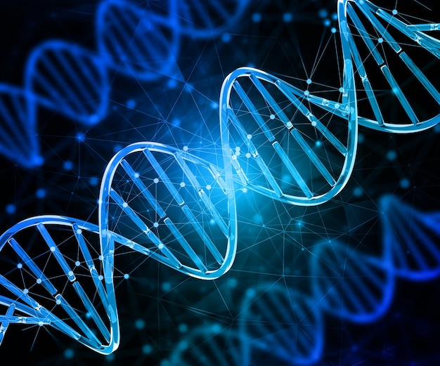 Free Photo | 3d render of a medical background with dna strands ...