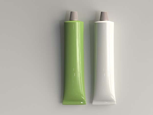 Premium Photo | 3d rendered cosmetic tube without a label