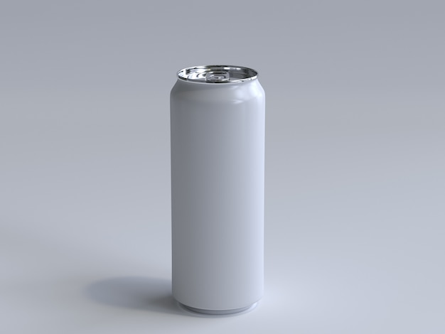 Premium Photo | 3d rendered soda can without a label