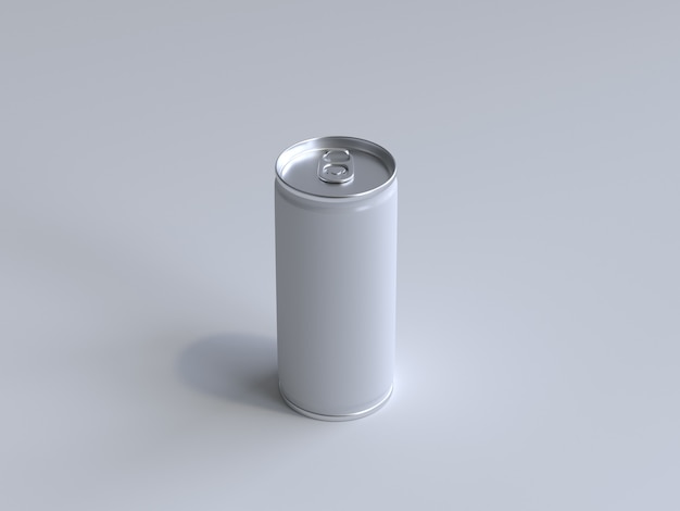 Premium Photo | 3d rendered soda can without a label