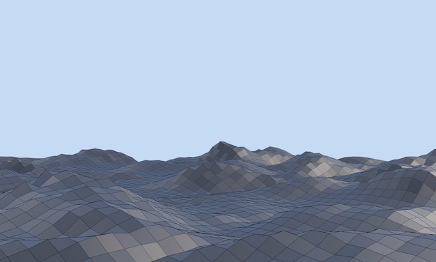 mountain grid 3d download blender