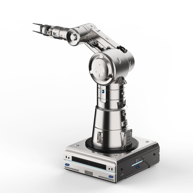 Premium Photo 3d Rendering Ai Robot Arm On White Background