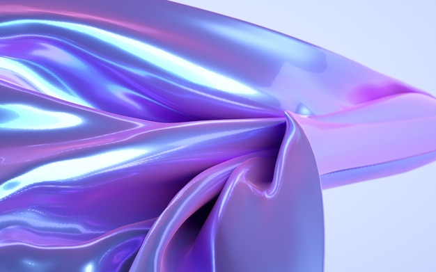 purple holographic iridescent nail design