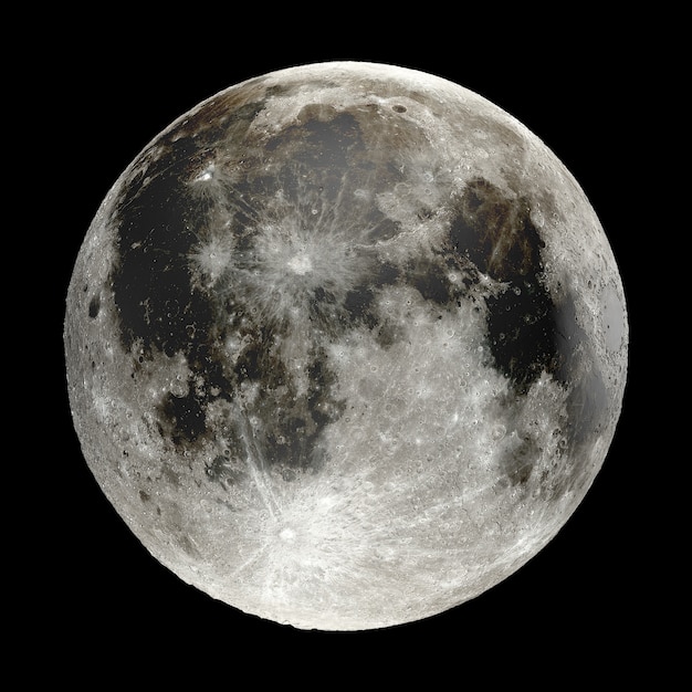 黒の背景に分離された月の3 Dレンダリング この画像の要素はnasaから提供されています プレミアム写真