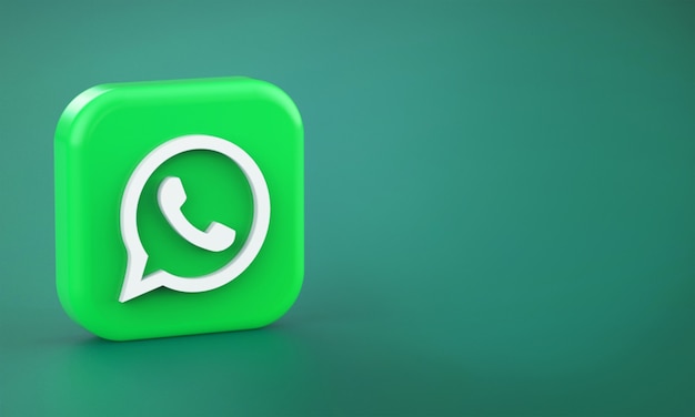 Premium Photo | 3d rendering of whatsapp logo