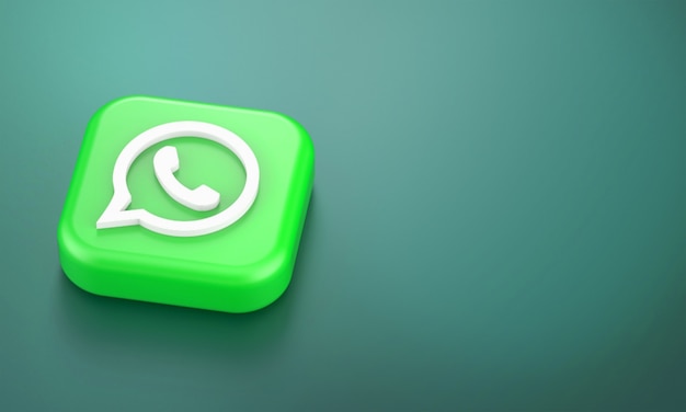 Premium Photo | 3d rendering of whatsapp logo