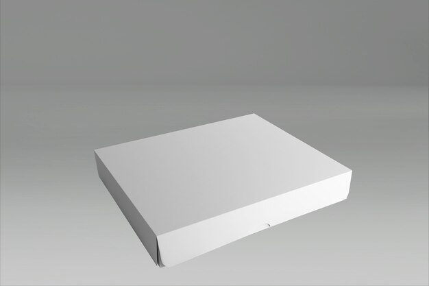 Premium Photo | 3d rendering of a white rectangle box with a closed lid ...
