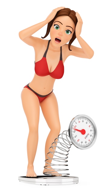 overweight woman in bikini