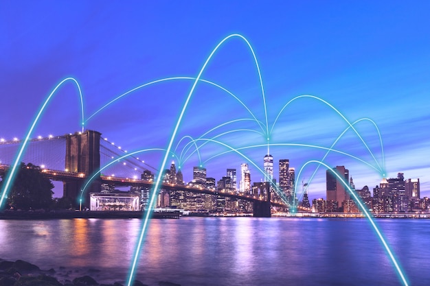 Download Free 5g Smart City Communication Network Concept In New York Downtown Use our free logo maker to create a logo and build your brand. Put your logo on business cards, promotional products, or your website for brand visibility.