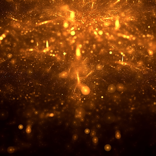 抽象的な黄金のライト壁紙粒子 無料の写真