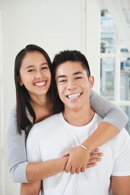 Asian young couple otngagged