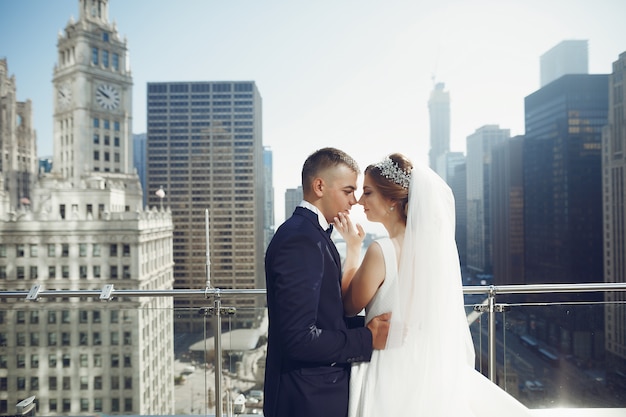 美しい結婚式のカップル 無料写真