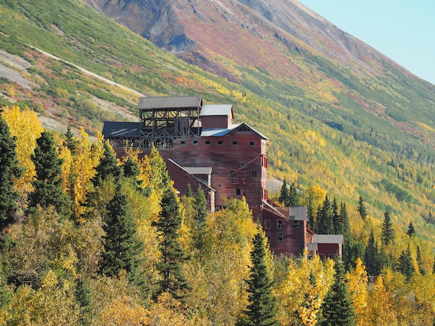 Premium Photo | An abandoned kennecott copper mine with mountains