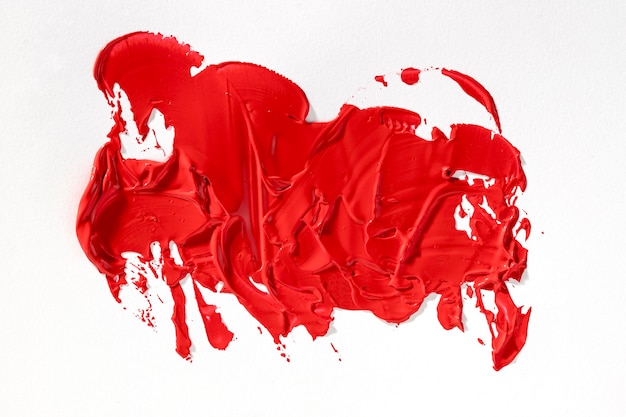 Premium Photo | Abstract art bright red paint stain