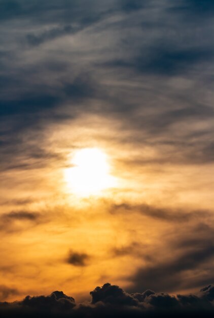 Abstract Background Scenery Of Dramatic Sky In Evening Premium Photo