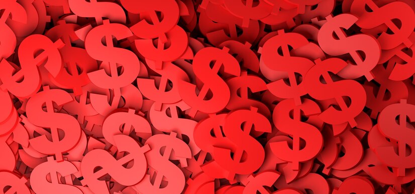 Premium Photo | Abstract background with red dollar currency symbol3d ...