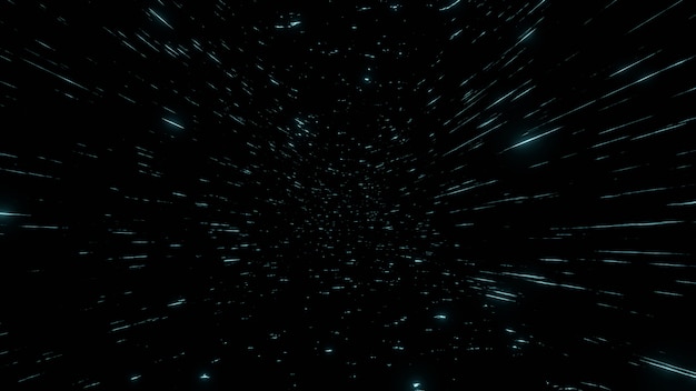 抽象的な黒い星galexy背景壁紙背景青い線速度グロー画面 プレミアム写真
