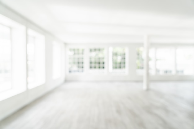 Premium Photo | Abstract blur empty room with glass window