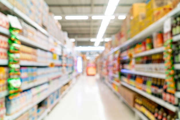 Premium Photo | Abstract blur in supermarket