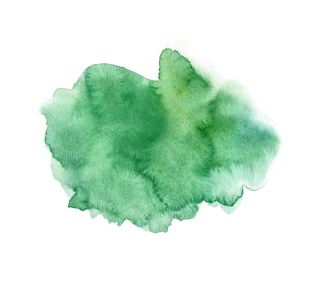 Premium Photo Abstract Green Watercolor Isolated On White Backgrounds