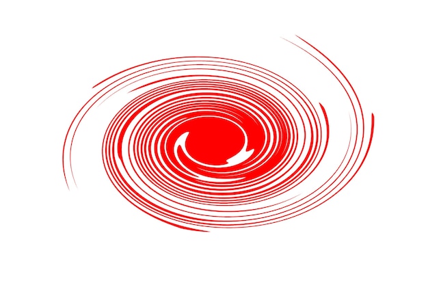 白い背景の上の赤い渦の抽象的なイラスト プレミアム写真