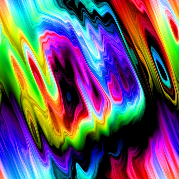 Premium Photo | Abstract illustration of wavy rainbow colors background ...