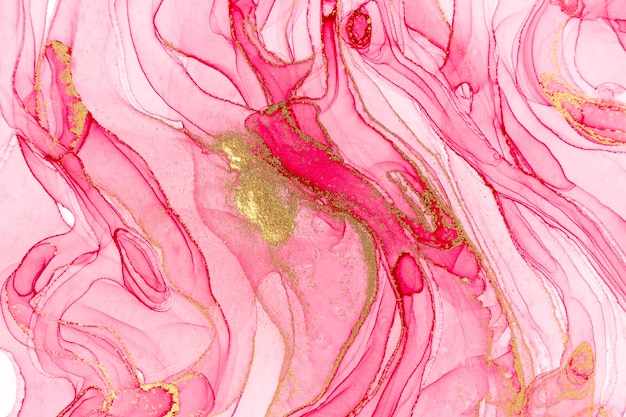 Premium Photo | Abstract layers of pink paint. pink and gold watercolor ...