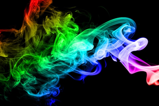 Premium Photo | Abstract rainbow smoke background