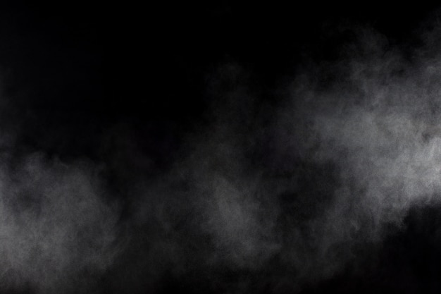 Abstract Smoke On Black Background White Smoke Cloud Premium Photo