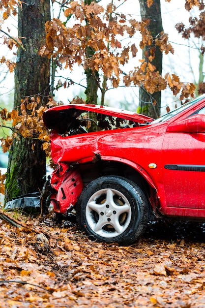 Car Accident Hitting A Tree