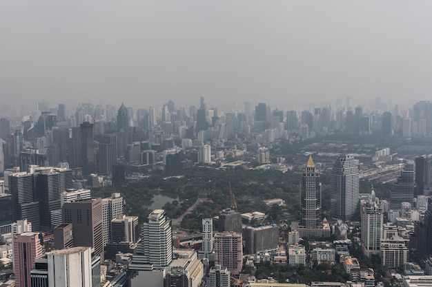 Free Photo | Aerial cityscape of picturesque bangkok at daytime from ...