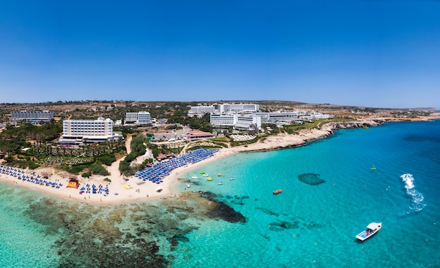 Premium Photo | Aerial drone shot of pantachou beach in ayia napa