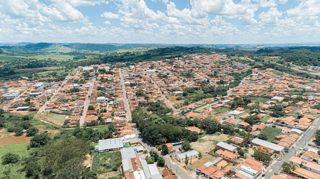 Premium Photo | Aerial view of the arceburgo city, minas gerais / brazil.