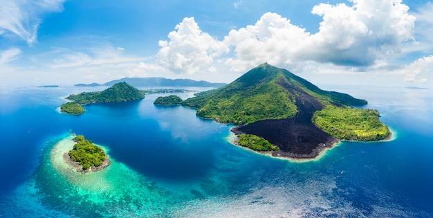 Premium Photo Aerial view banda islands moluccas  