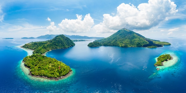 Aerial view banda islands moluccas archipelago  indonesia  