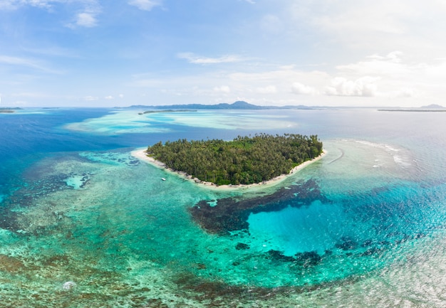 Premium Photo | Aerial view banyak islands sumatra tropical archipelago ...