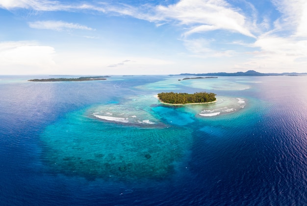 Premium Photo | Aerial view banyak islands sumatra tropical archipelago ...