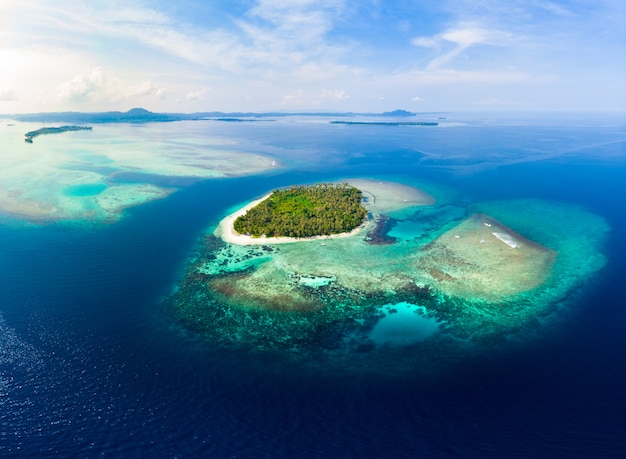 Premium Photo | Aerial view banyak islands sumatra tropical archipelago ...