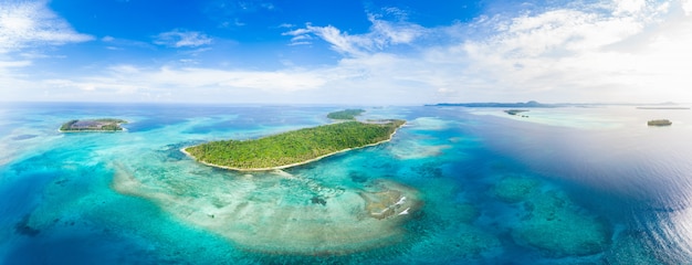 Premium Photo | Aerial view banyak islands sumatra tropical archipelago ...