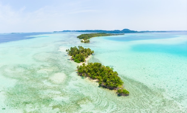 Premium Photo | Aerial view banyak islands sumatra tropical archipelago ...