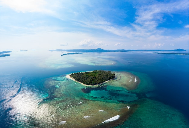 Premium Photo | Aerial view banyak islands sumatra tropical archipelago ...